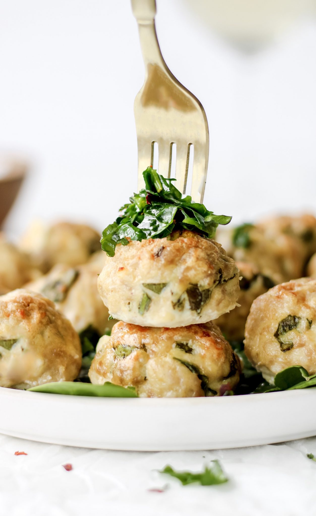 Feta & Herb Chicken Meatballs with Homemade Tzatziki Live Healthy
