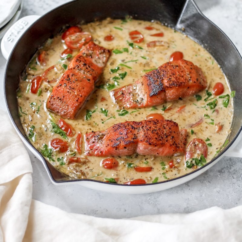 Creamy Tuscan Salmon (dairyfree & paleo!) Live Healthy with Lexi