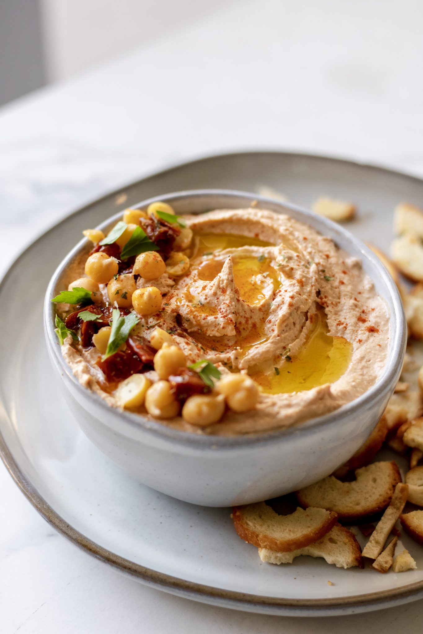 Roasted Garlic & SunDried Tomato Hummus Recipe Live Healthy with Lexi