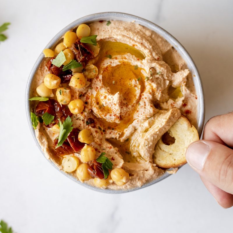 Roasted Garlic & SunDried Tomato Hummus Recipe Live Healthy with Lexi