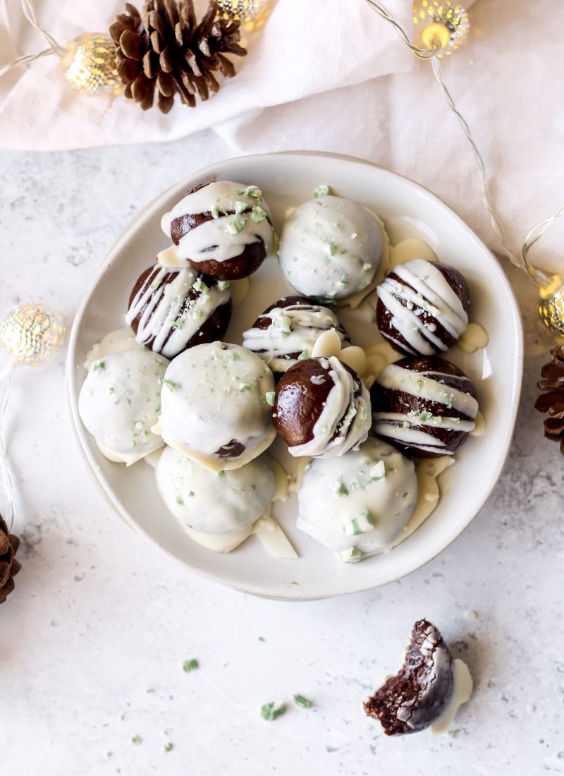 Chocolate Peppermint Protein Balls