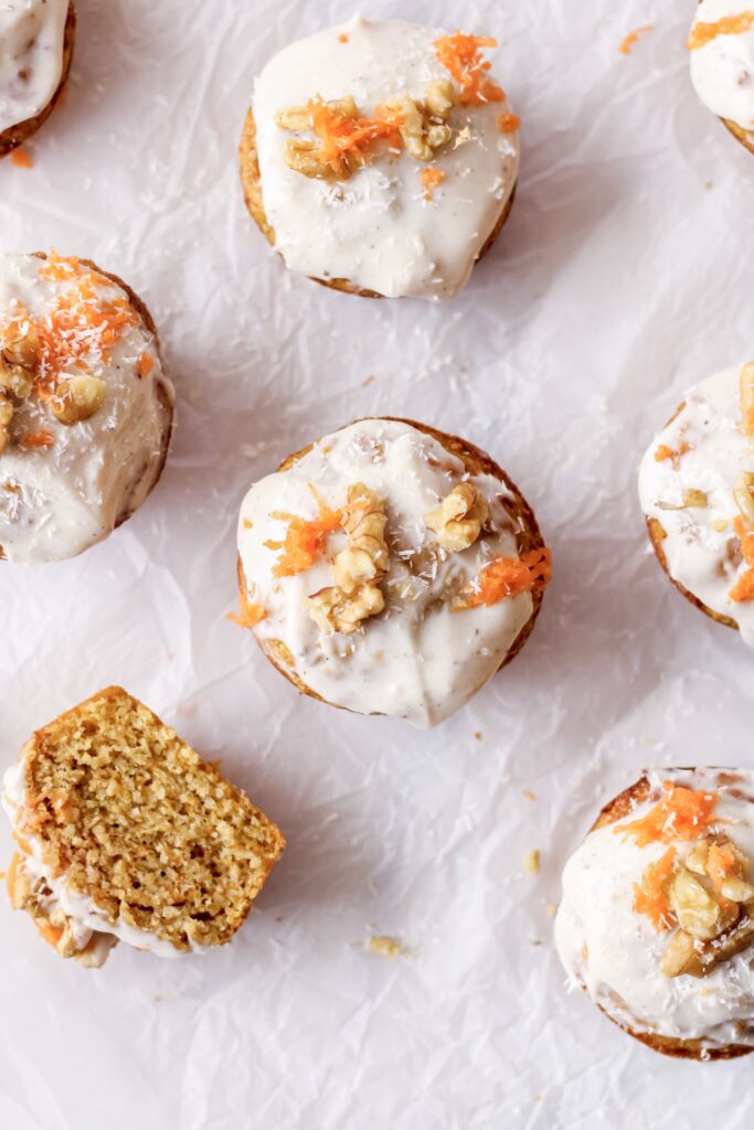 healthy carrot cake muffins